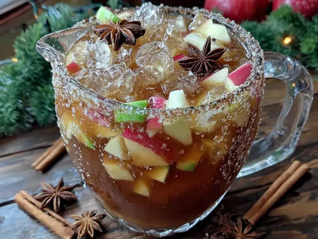 caramel apple cider sangria - featured image