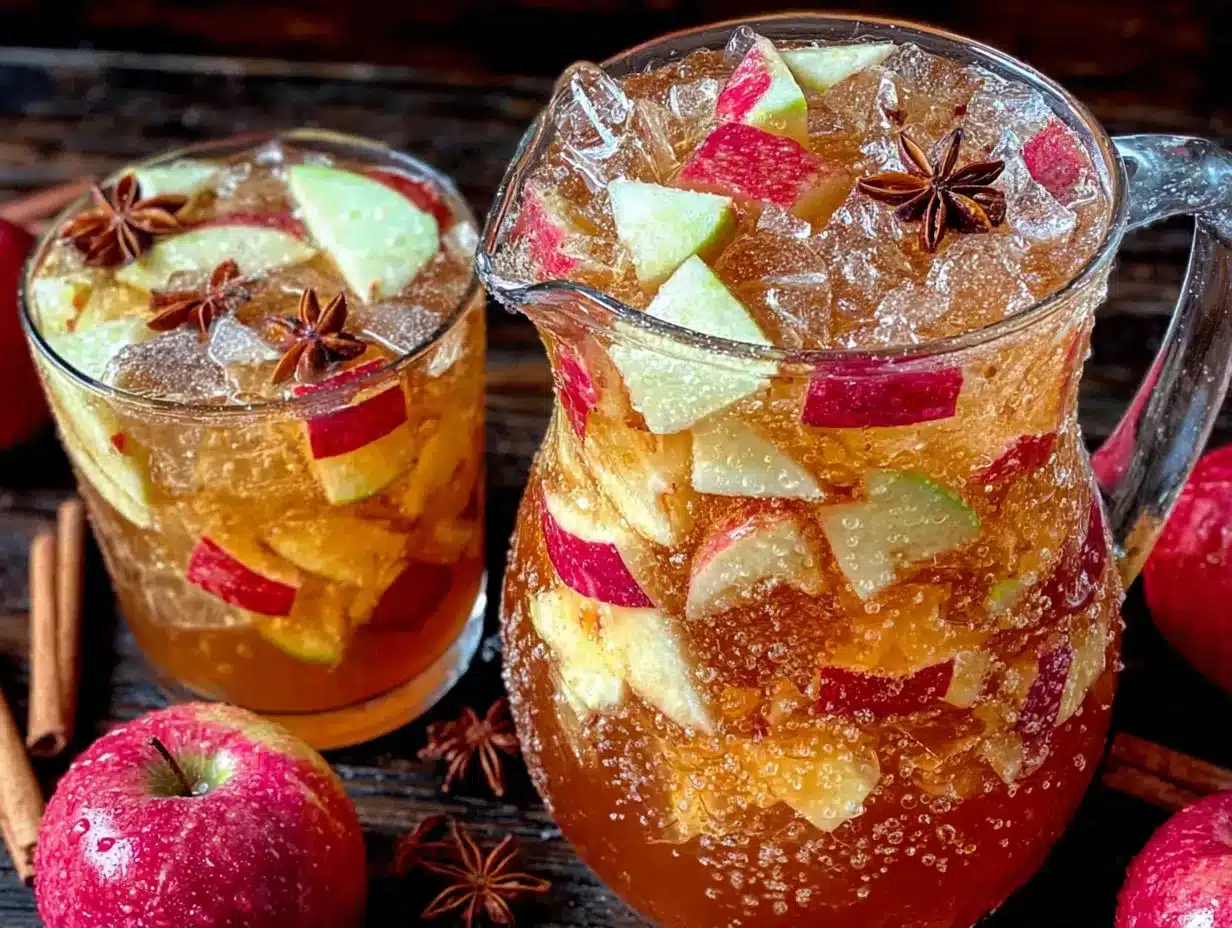 caramel apple cider sangria preparation steps