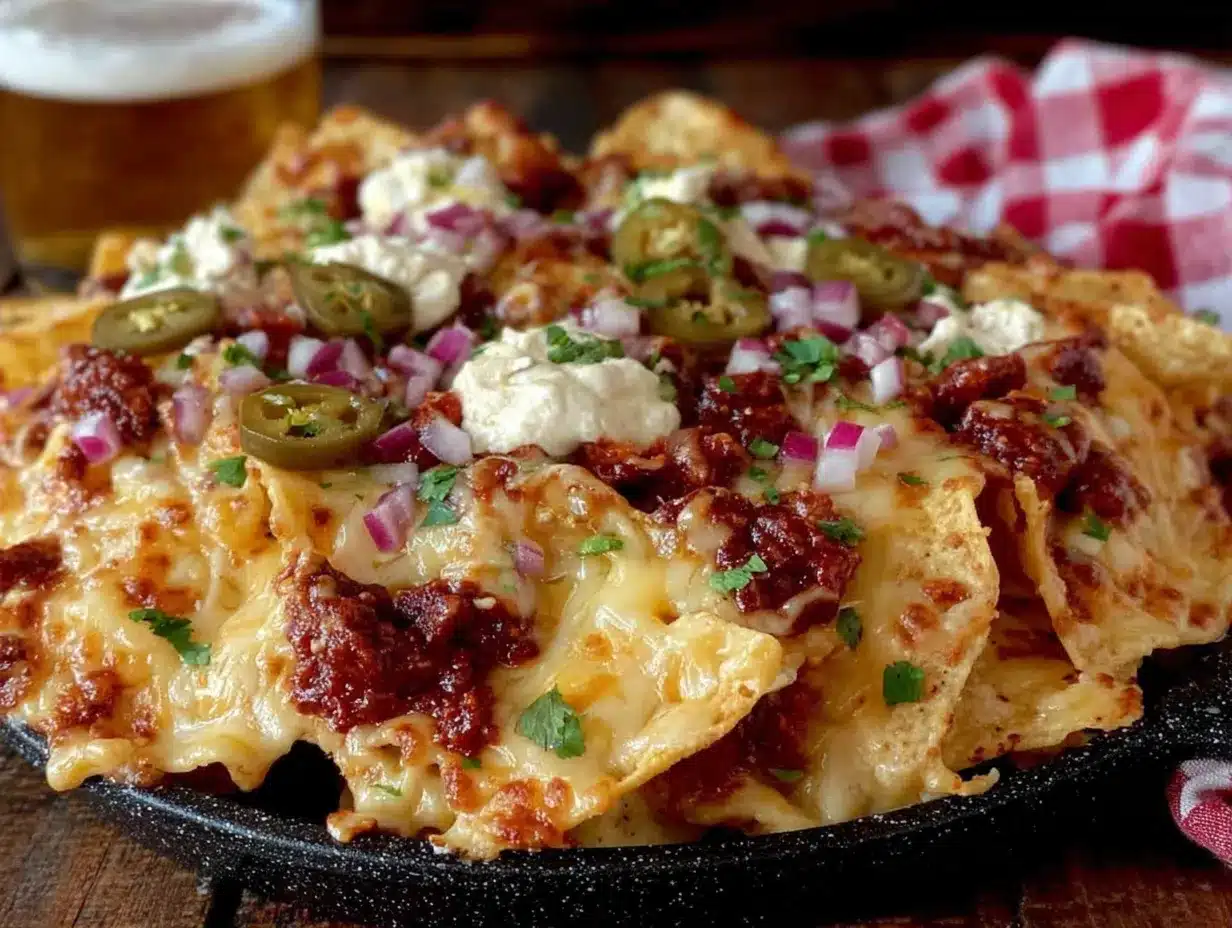 chili cheese nachos for a crowd preparation steps
