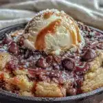 chocolate chip cookie skillet for two - featured image