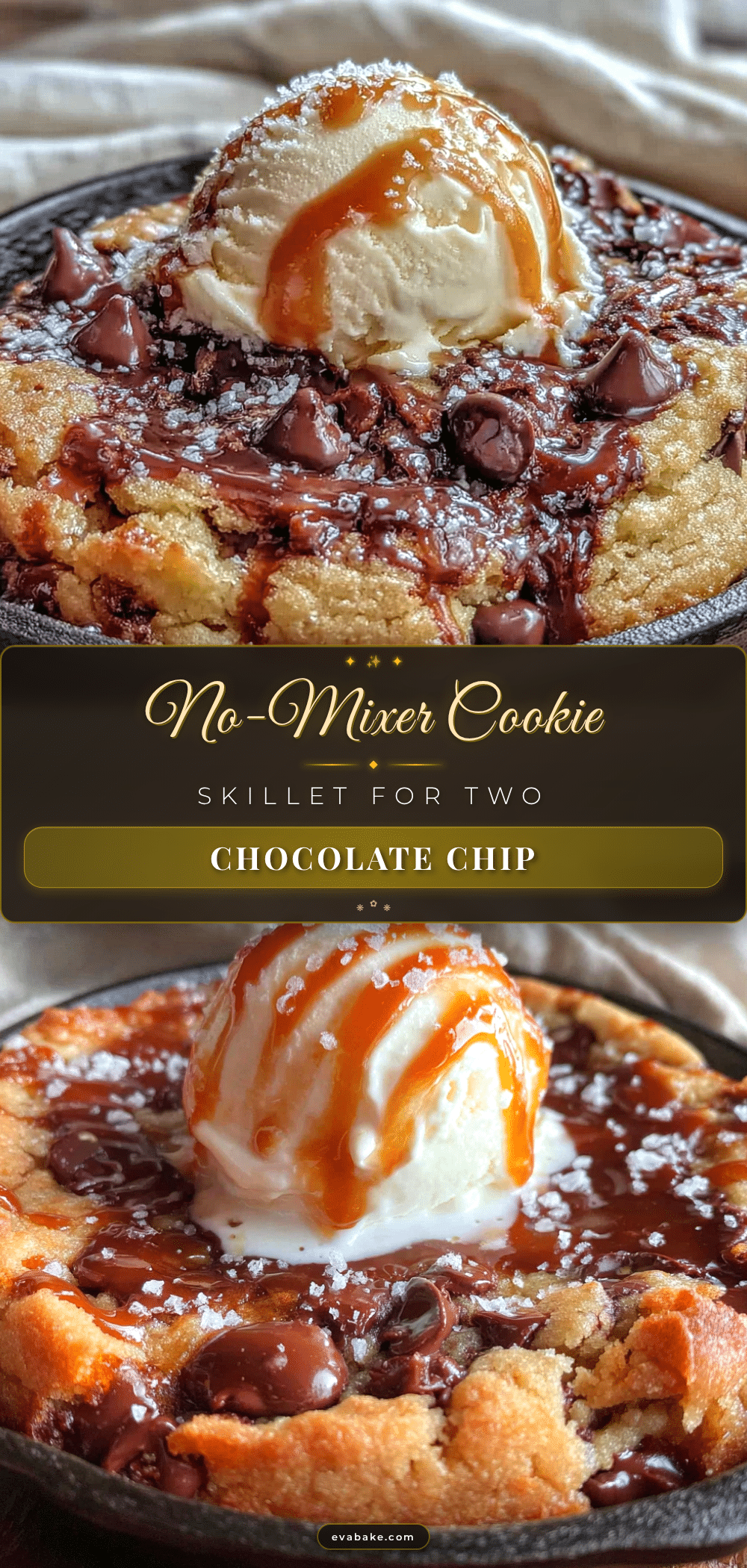 chocolate chip cookie skillet for two recipe