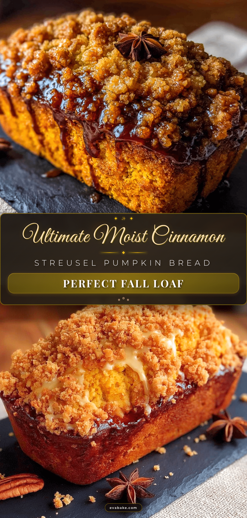cinnamon streusel pumpkin bread recipe