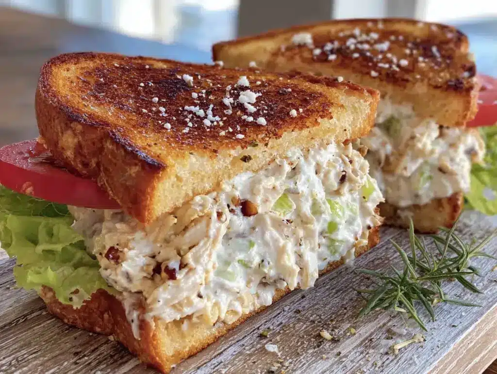 classic southern chicken salad sandwich - featured image