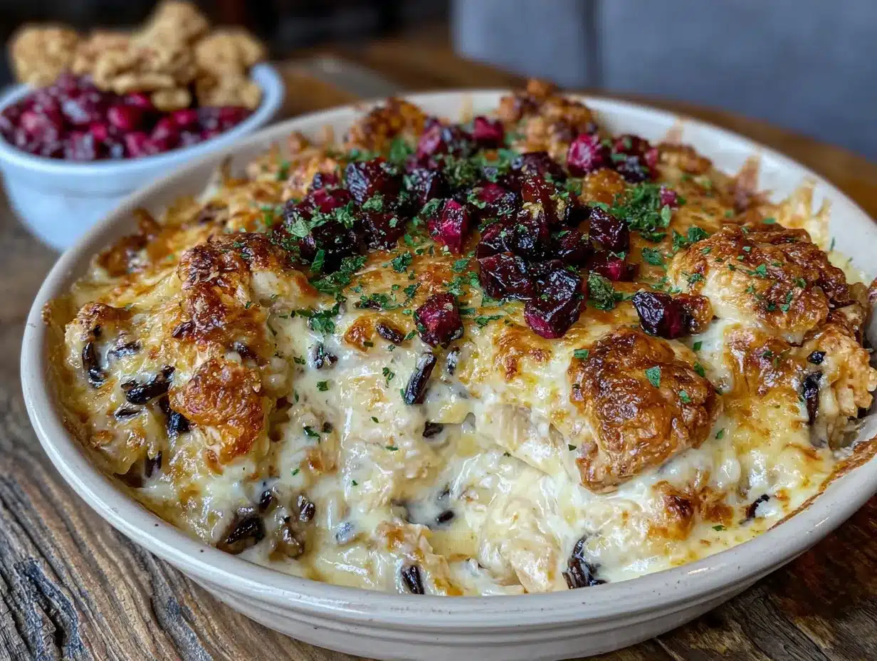 cozy creamy chicken and wild rice fall bake preparation steps