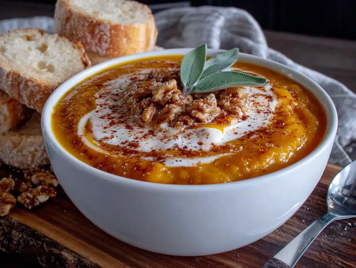 cozy roasted butternut squash and apple soup preparation steps