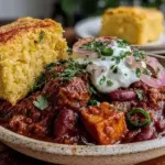 cozy slow cooker sweet potato turkey chili - featured image