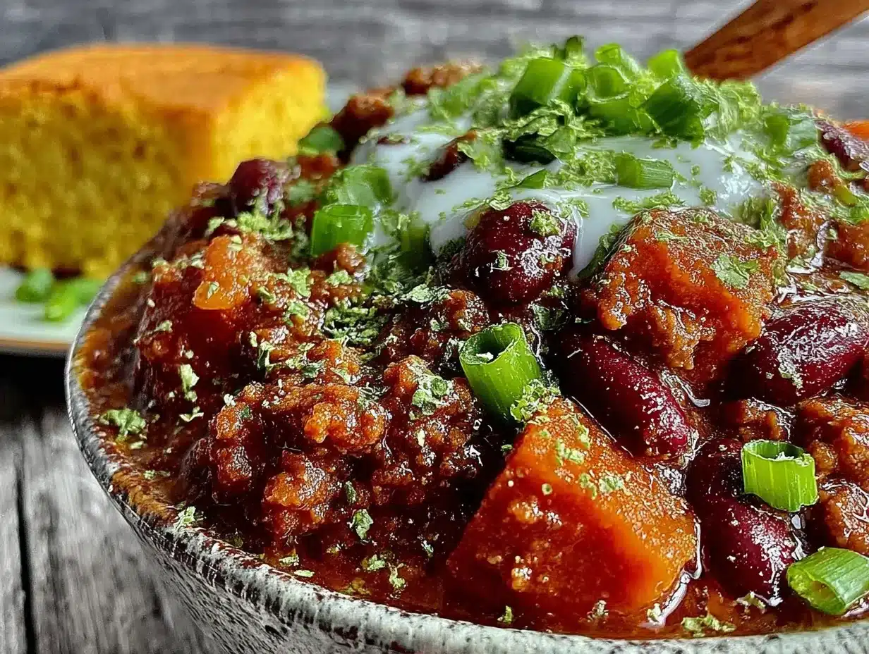 cozy slow cooker sweet potato turkey chili preparation steps