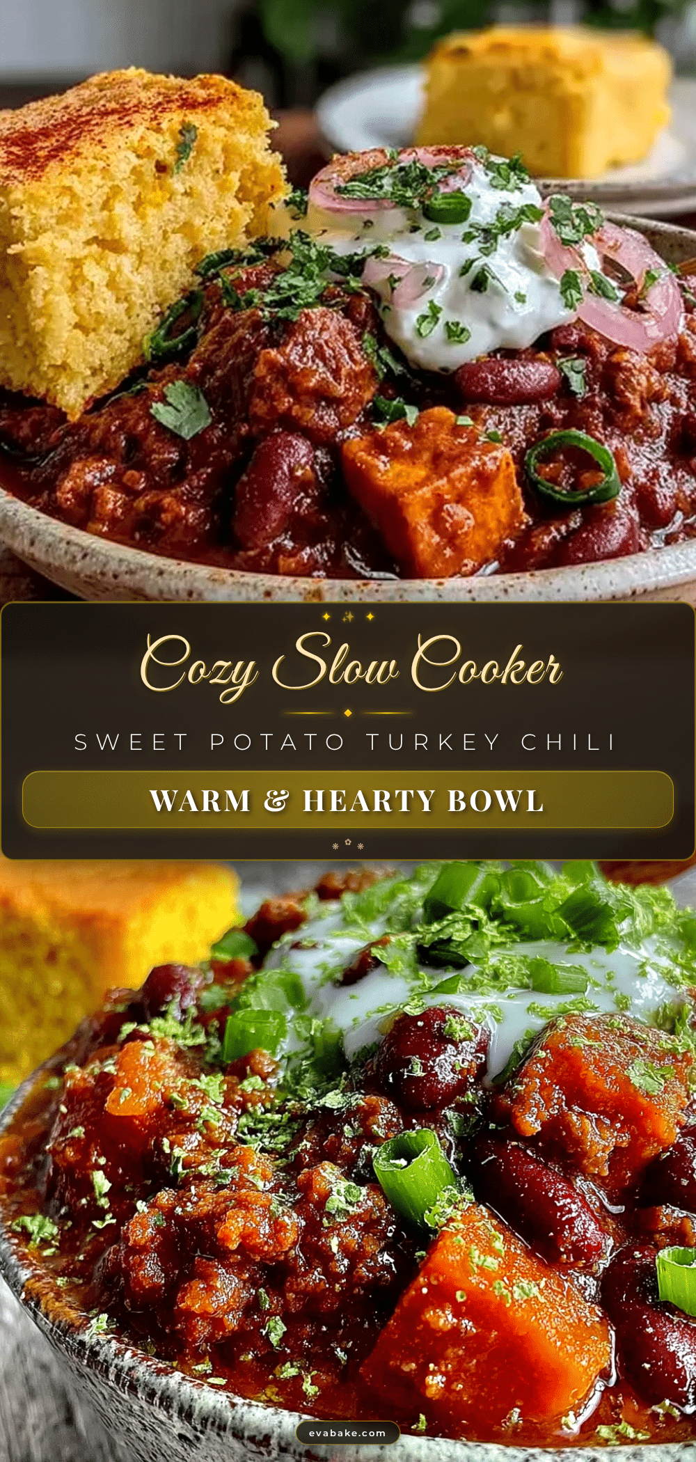 cozy slow cooker sweet potato turkey chili recipe