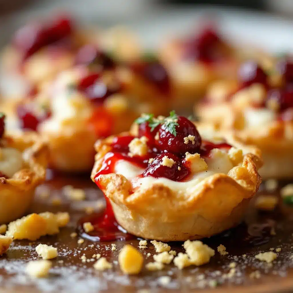cranberry brie bites with puff pastry - featured image