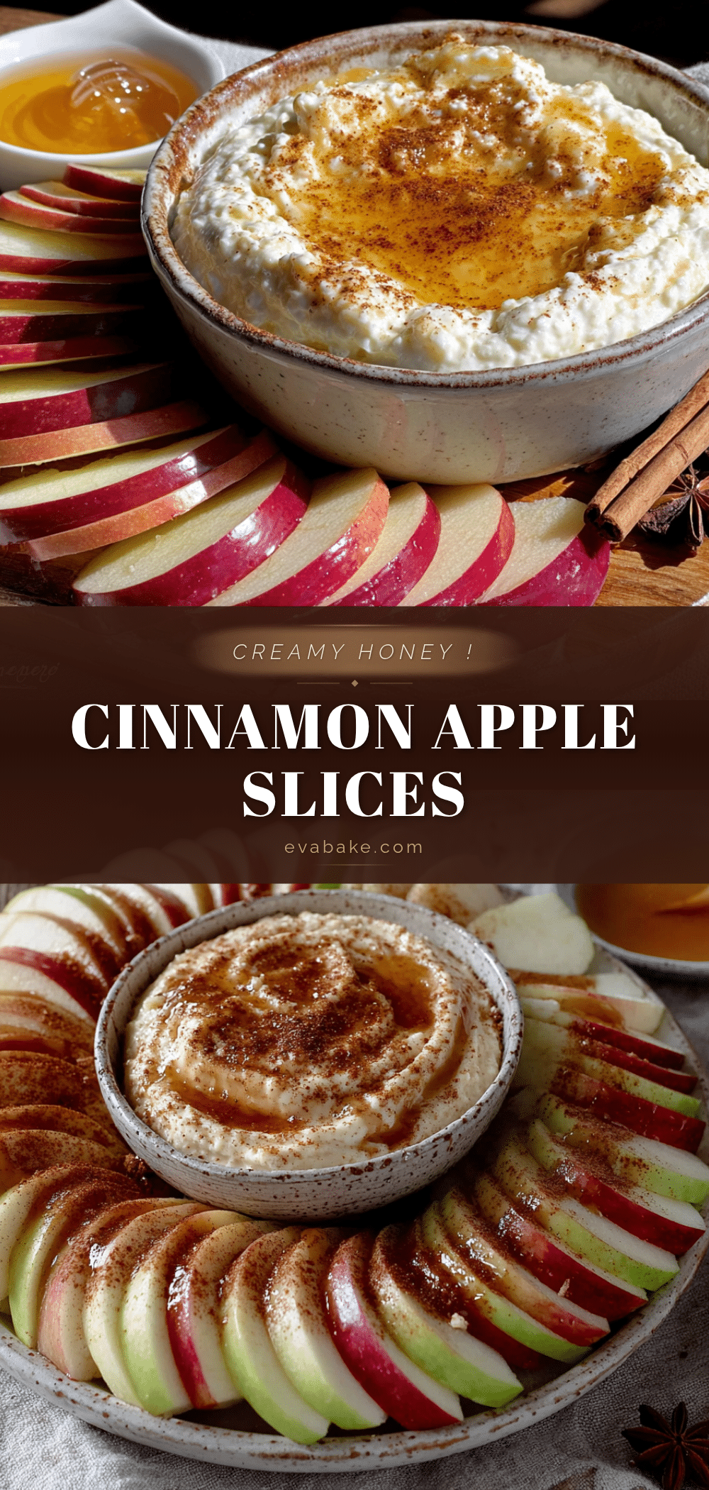 creamy apple slices with honey cinnamon yogurt dip recipe