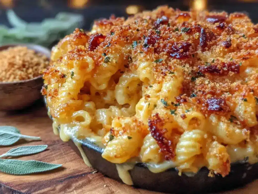 creamy baked butternut squash mac and cheese - featured image