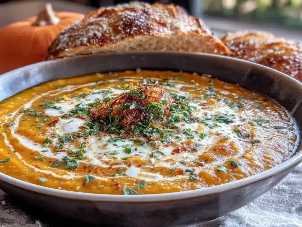 creamy butternut squash soup - featured image
