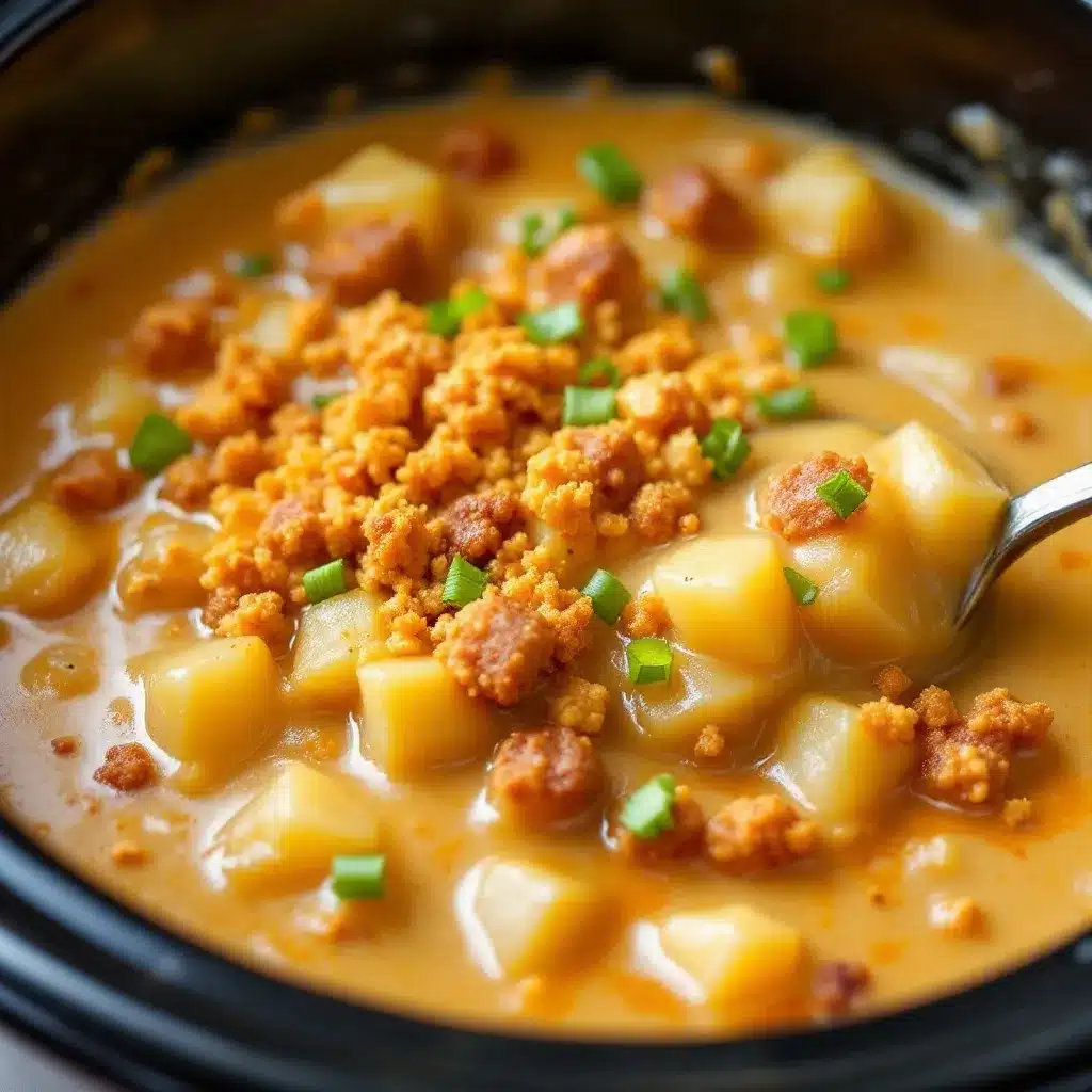 creamy cheeseburger potato soup preparation steps