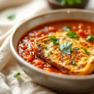 creamy homemade tomato soup with grilled cheese - featured image