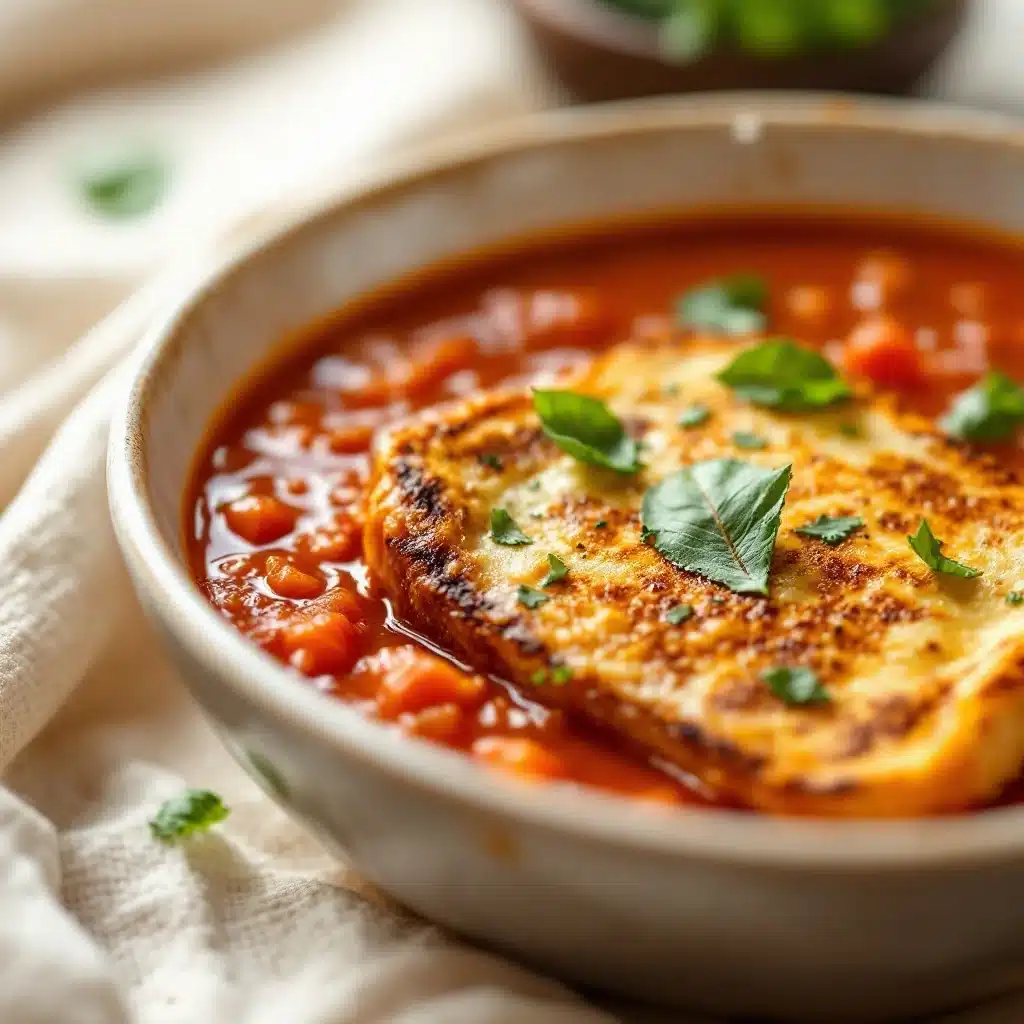 creamy homemade tomato soup with grilled cheese - featured image