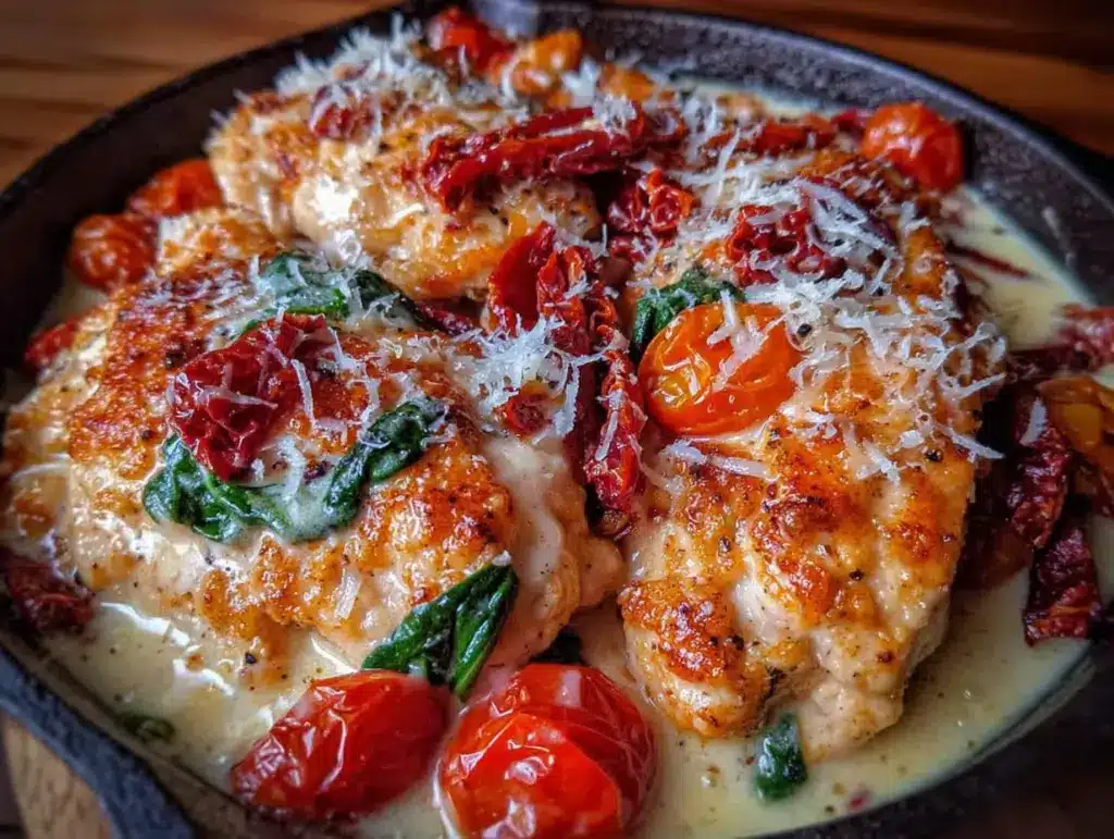 creamy one-pot tuscan chicken - featured image