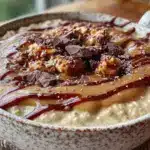creamy overnight peanut butter protein oats - featured image