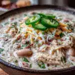 creamy white chicken chili - featured image