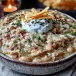 creamy white chicken chili - featured image