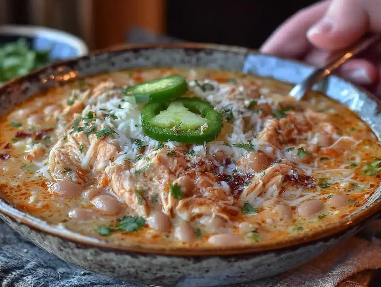creamy white chicken chili preparation steps