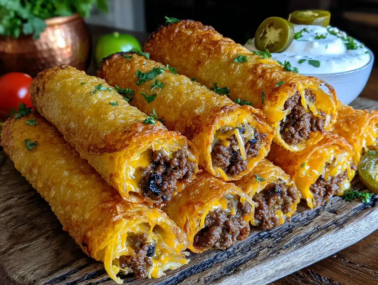crispy air fryer ground beef taquitos preparation steps