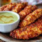 crispy baked chicken tenders with honey mustard - featured image