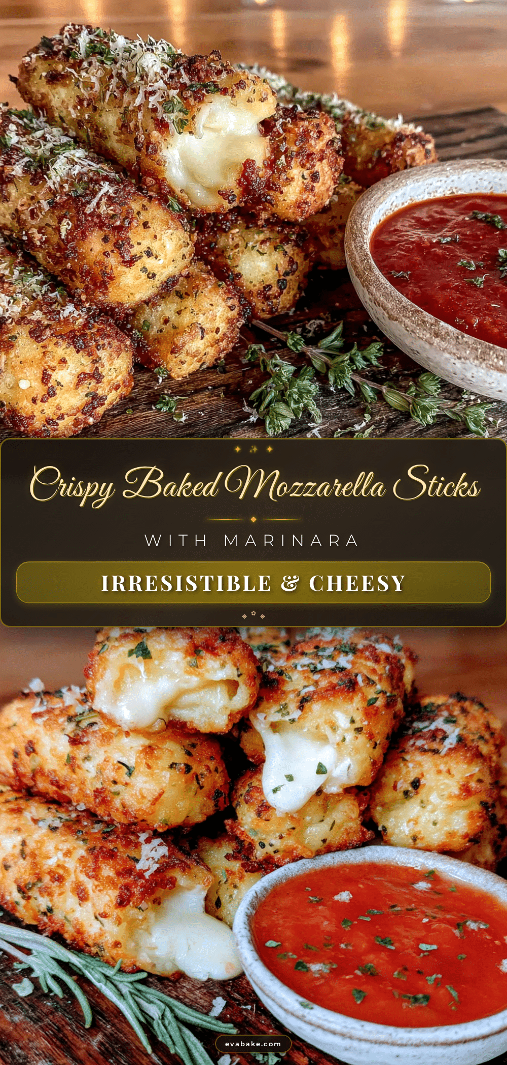 crispy baked mozzarella sticks recipe