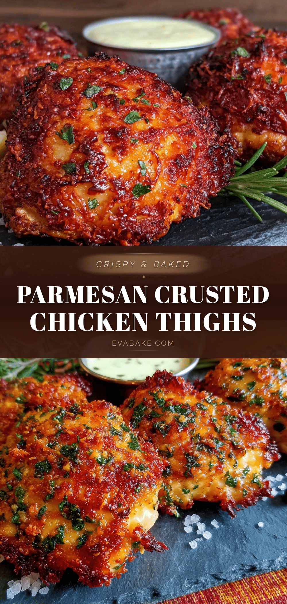 crispy baked parmesan chicken thighs recipe