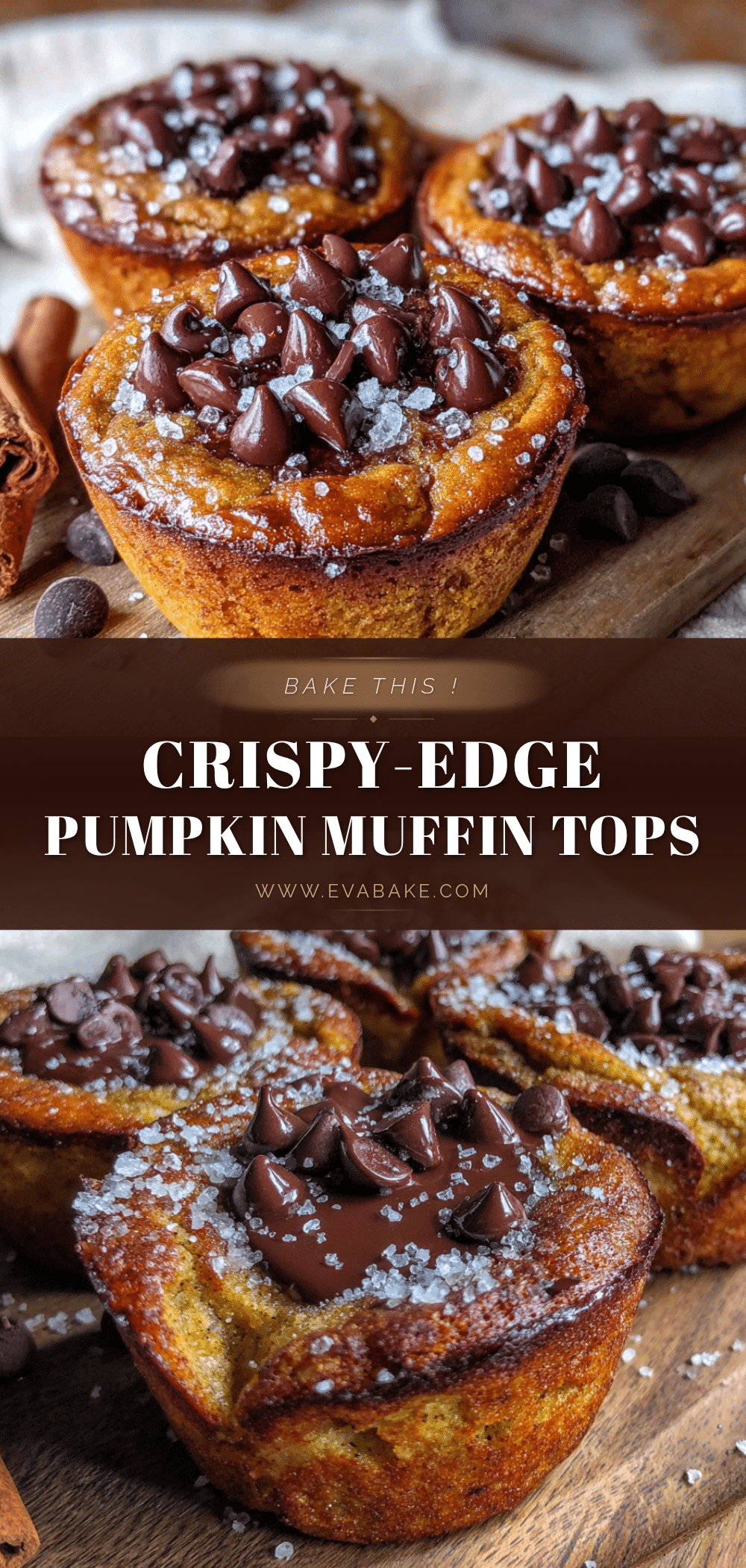 crispy-edge chocolate chip pumpkin muffin tops recipe