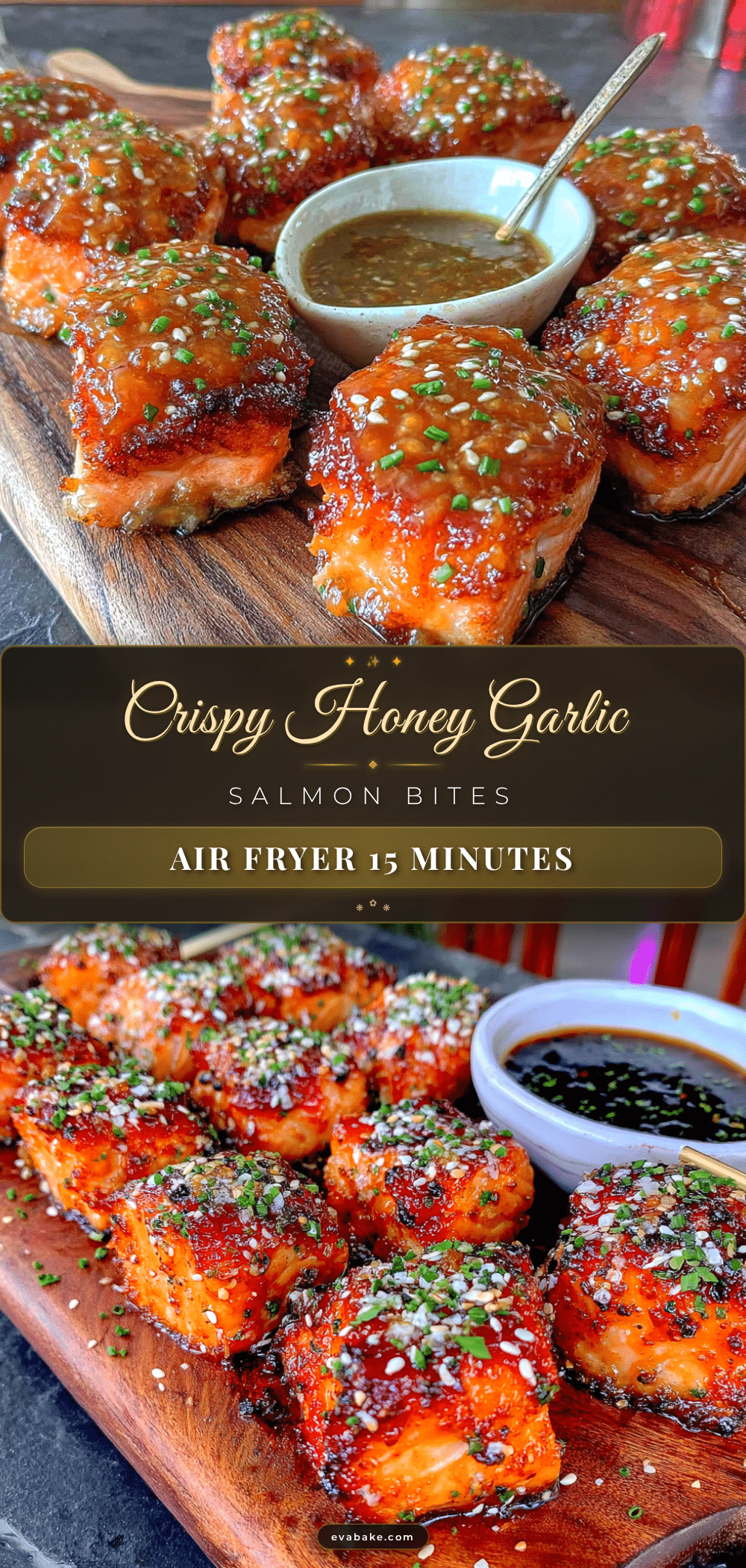 crispy honey garlic salmon bites recipe