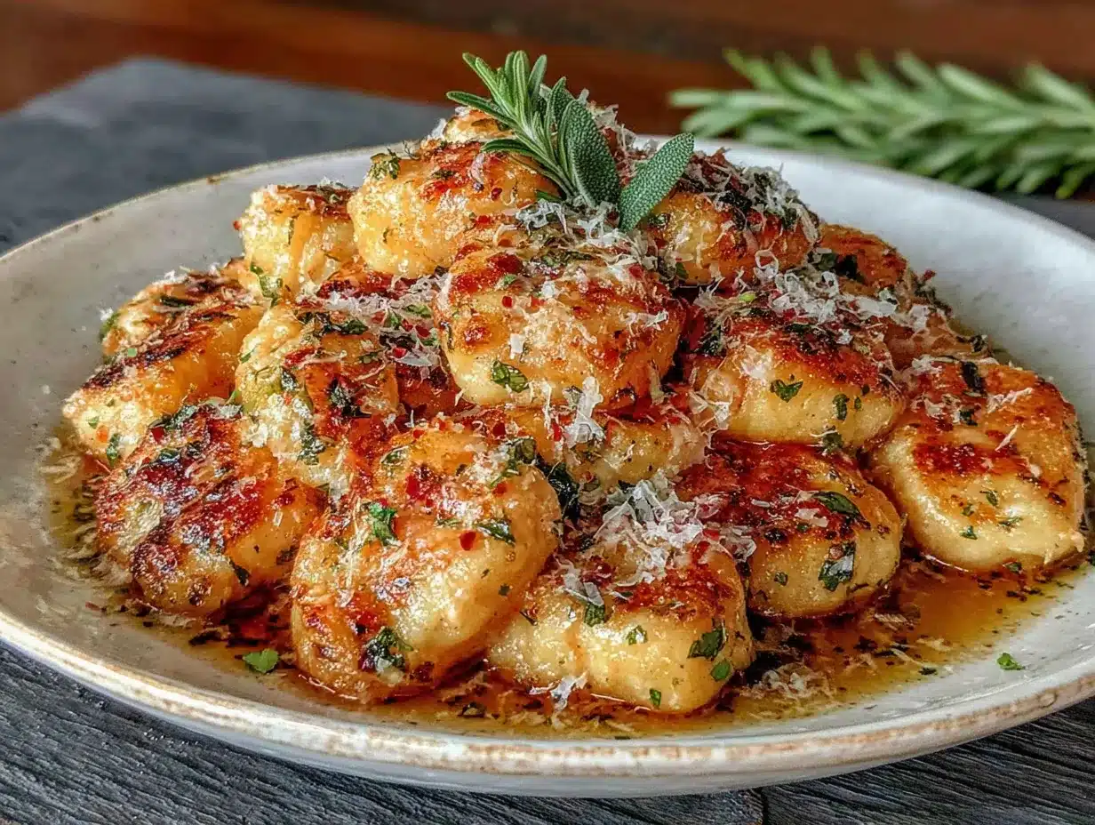 crispy pan-seared pumpkin gnocchi preparation steps