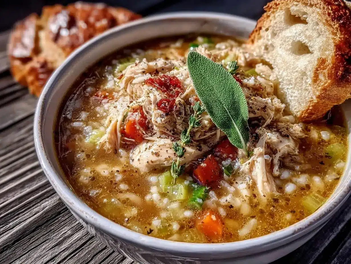 crockpot chicken and wild rice soup preparation steps