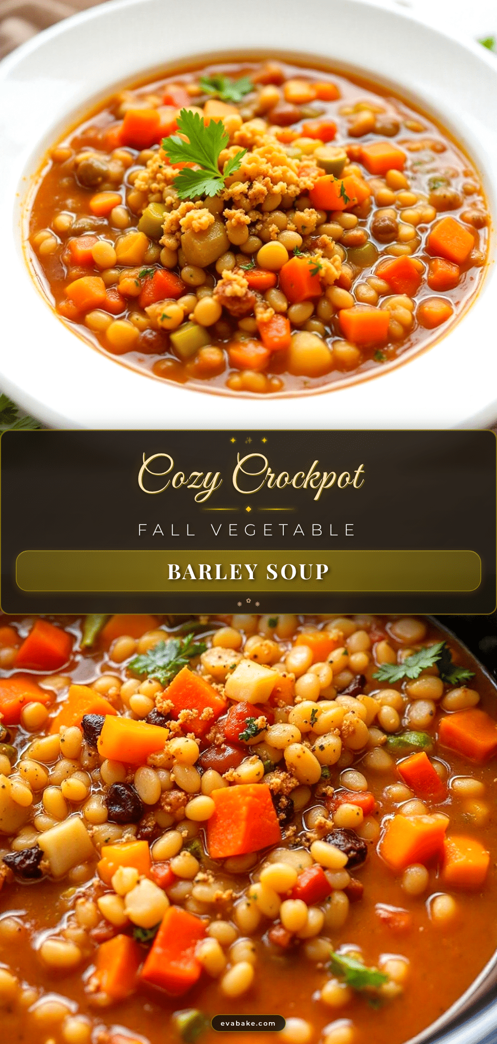 crockpot fall vegetable and barley soup recipe