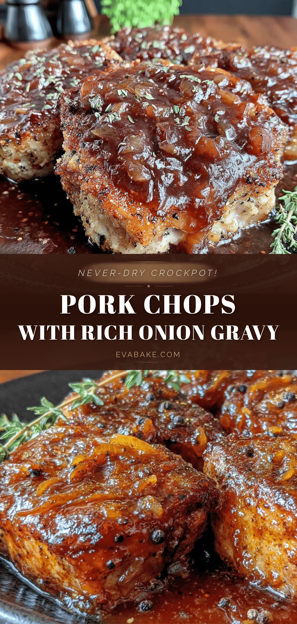 crockpot pork chops with onion gravy recipe