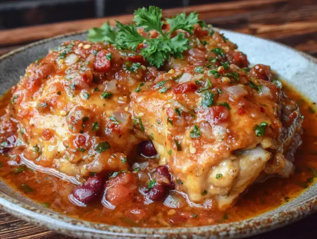 crockpot salsa chicken - featured image