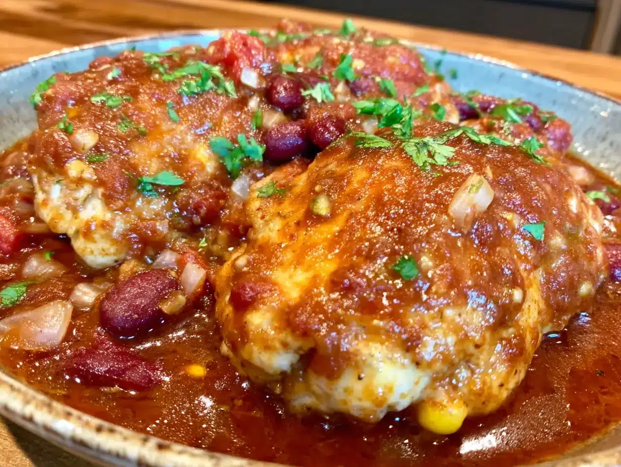 crockpot salsa chicken preparation steps