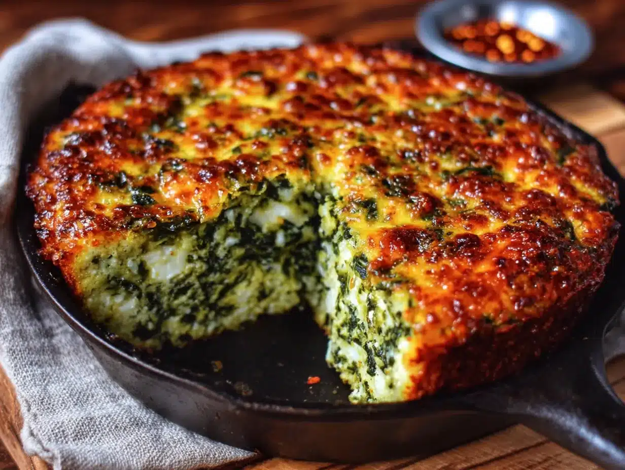 crustless spinach and cheese breakfast casserole preparation steps