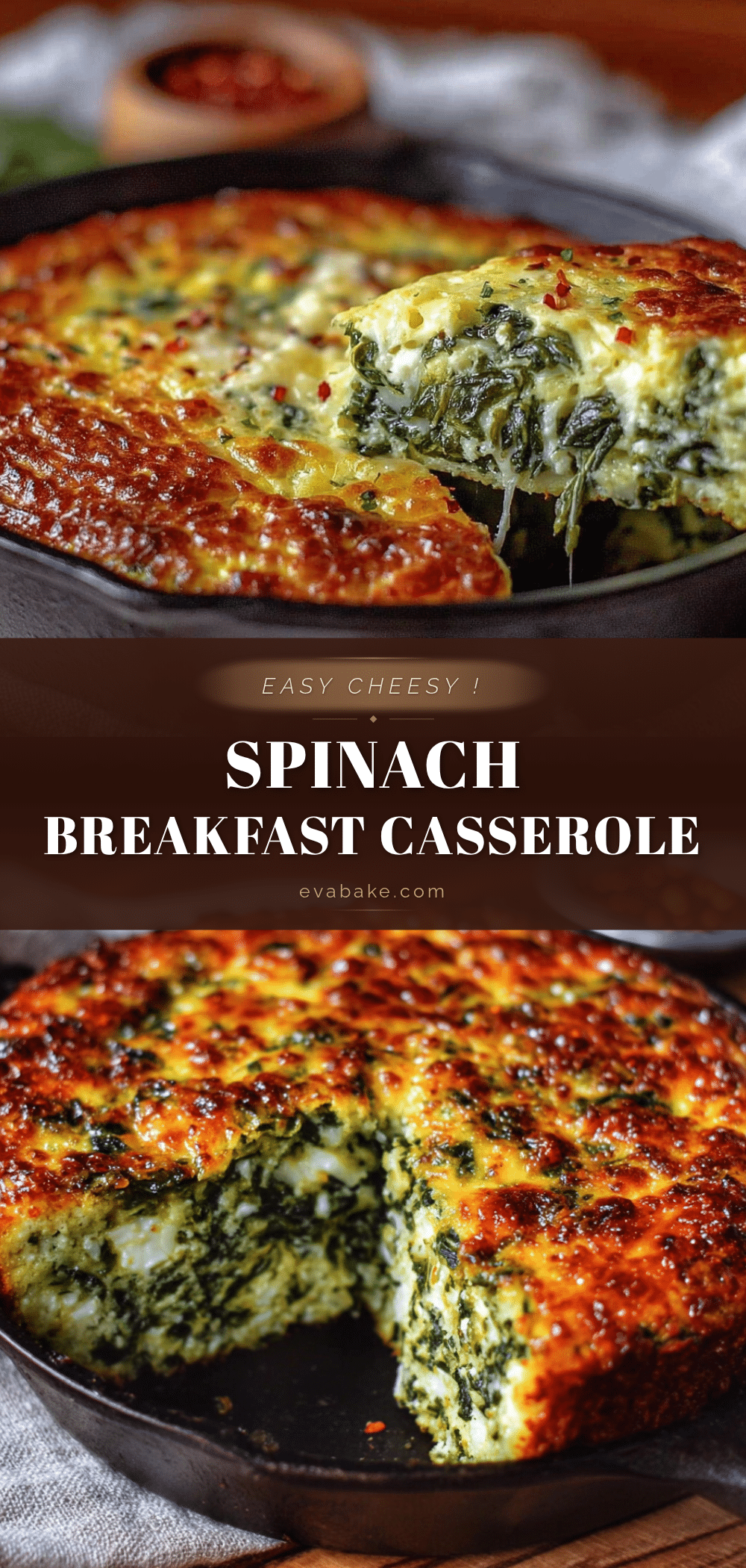 crustless spinach and cheese breakfast casserole recipe
