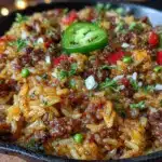easy 15-minute ground beef and rice skillet - featured image