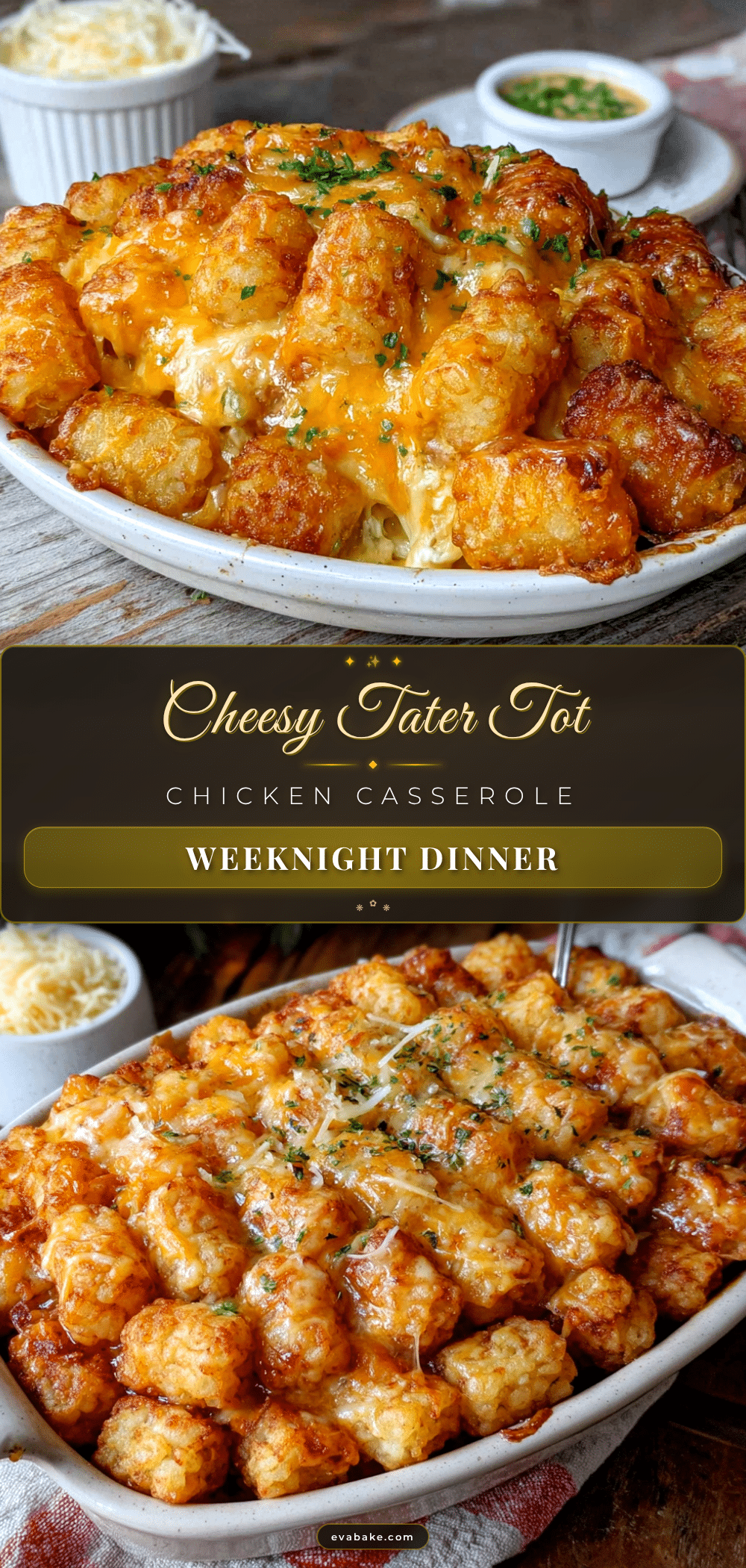 easy cheesy chicken tater tot casserole recipe