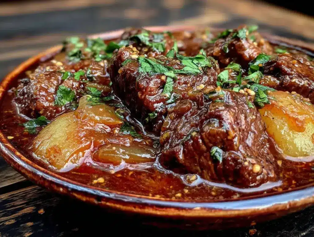 easy crockpot beef stew - featured image