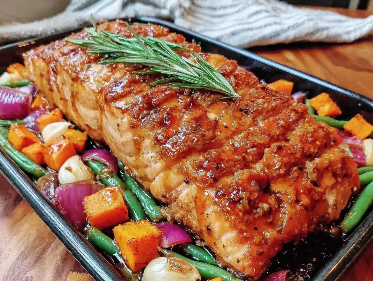 easy honey garlic salmon sheet pan dinner preparation steps