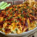 easy loaded buffalo chicken dip - featured image