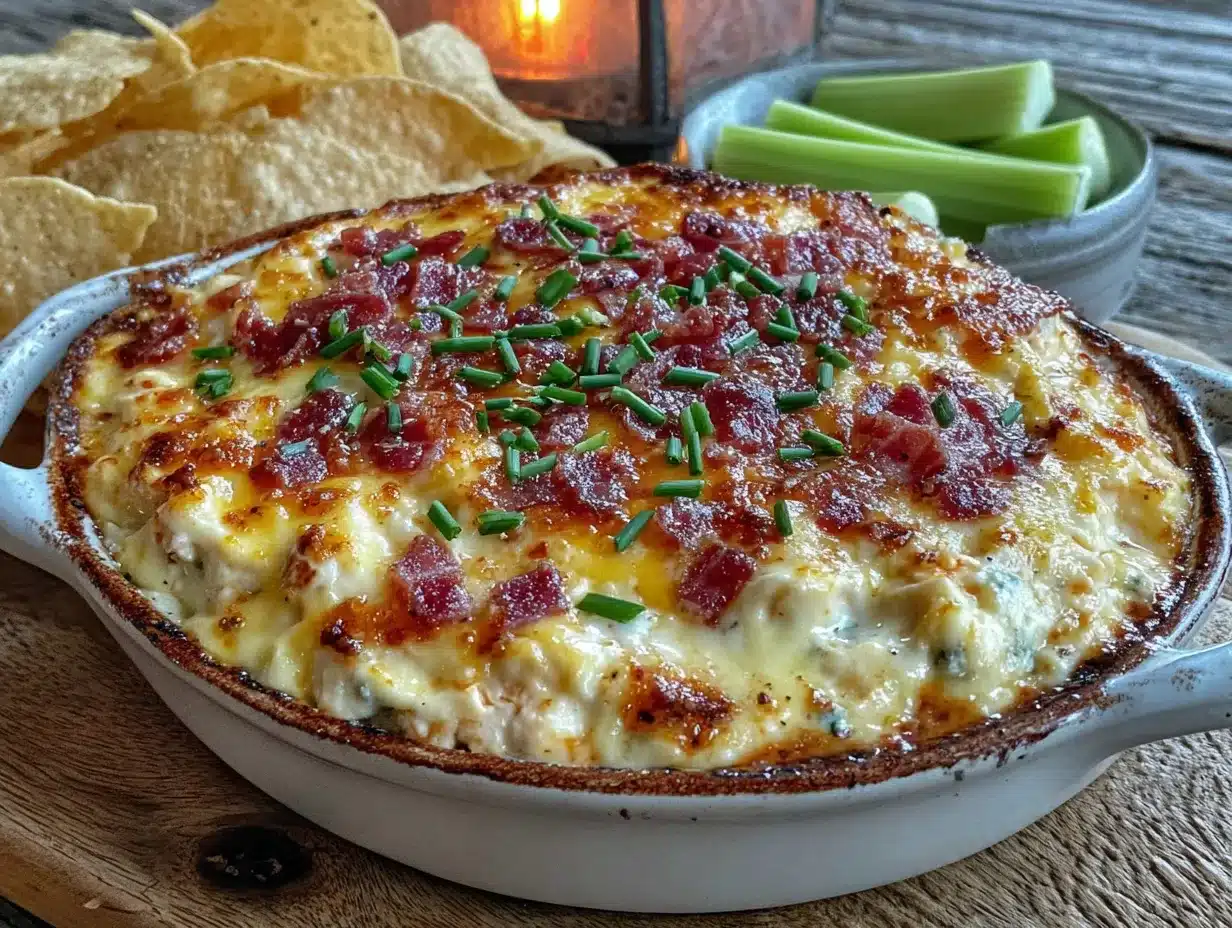 easy loaded buffalo chicken dip preparation steps