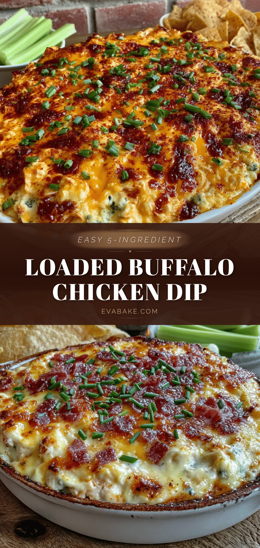 easy loaded buffalo chicken dip recipe
