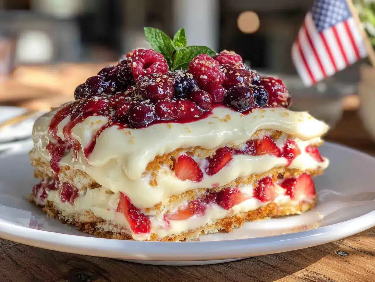 easy no-bake berry icebox cake preparation steps