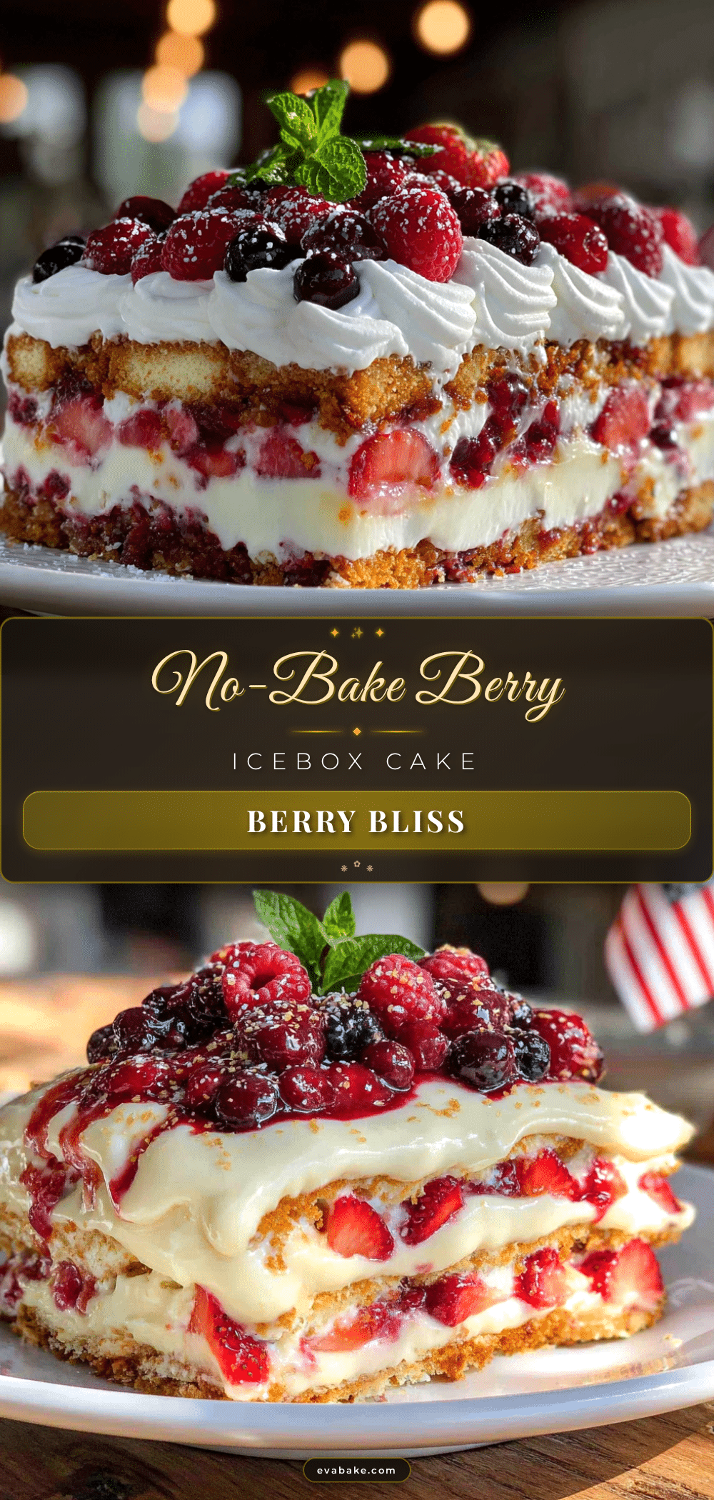 easy no-bake berry icebox cake recipe