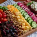easy rainbow charcuterie board for beginners - featured image