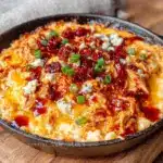 easy slow cooker buffalo chicken dip - featured image