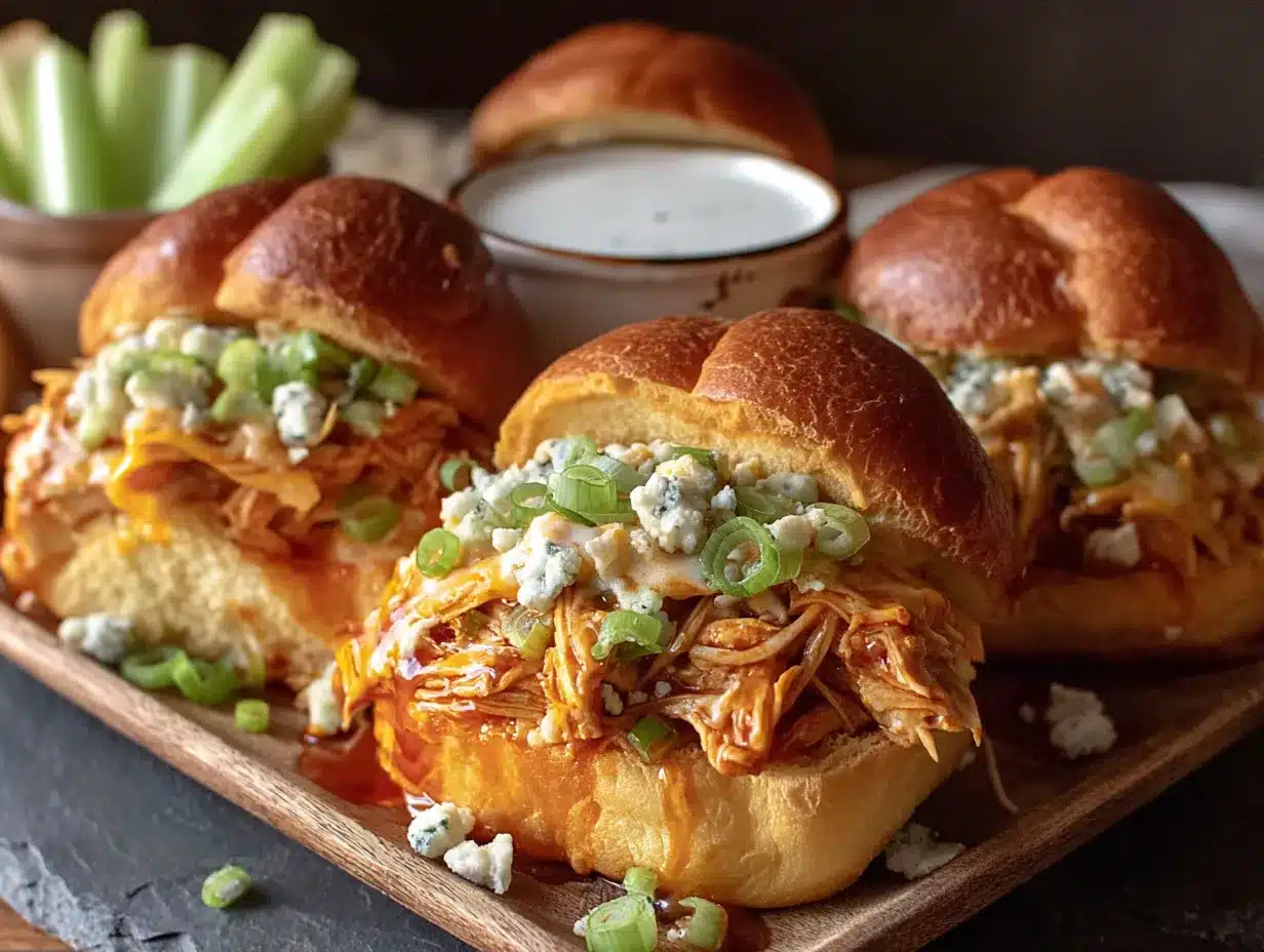 easy slow cooker buffalo chicken sliders preparation steps